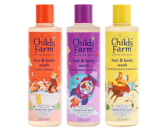 Childs Farm Hair & Body Wash Bundle | Sweet Orange , Blackberry & Apple and Watermelon & Pineapple (All 250ml)
