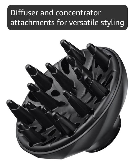 Remington Hair Dryer Ionic (Powerful, Fast Professional Styling, Diffuser, Concentrator, Ionic Conditioning for Frizz Free Hair, 3 Heat / 2 Speed Settings, Cool Shot, 2200W, Purple) D3190