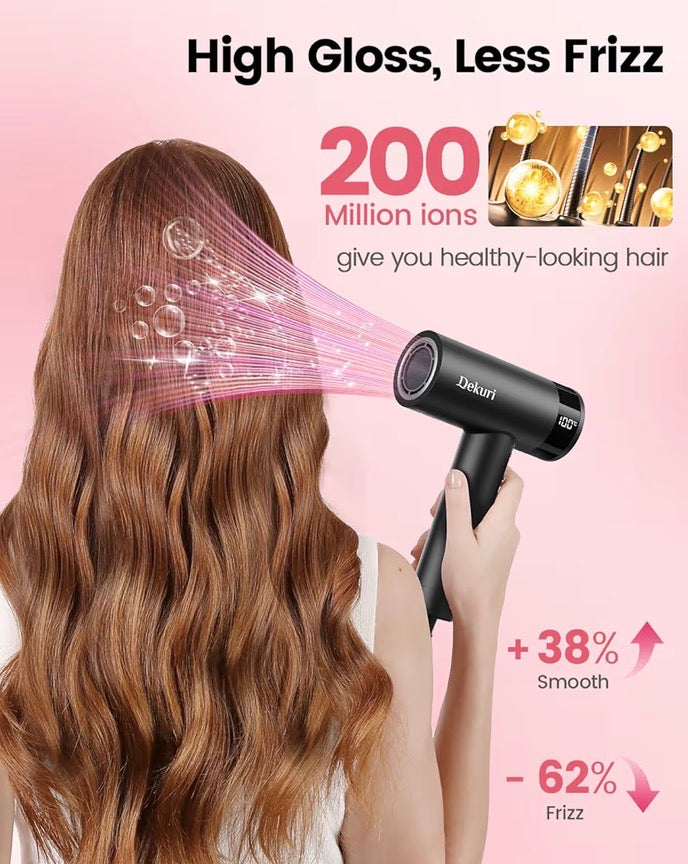 Dekuri Hair Dryer, 110,000 RPM High Speed Motor Hairdryer
