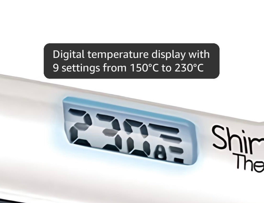 Remington Shine Therapy Hair Straightener with Advanced Ceramic coating infused with Moroccan Argan Oil for sleek & smooth glide, Floating plates, Digital display, 9 settings 150°C–230°C, S8500